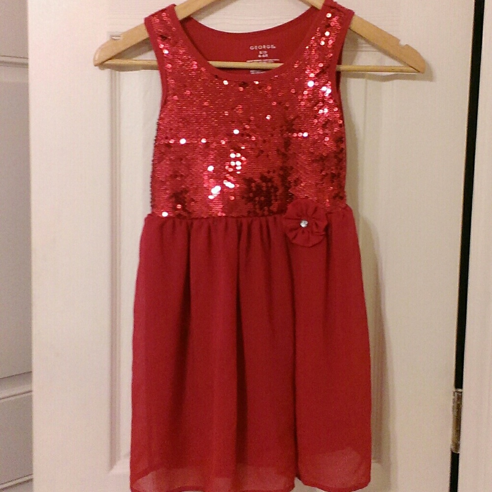 Red Sequin Toddler Dress